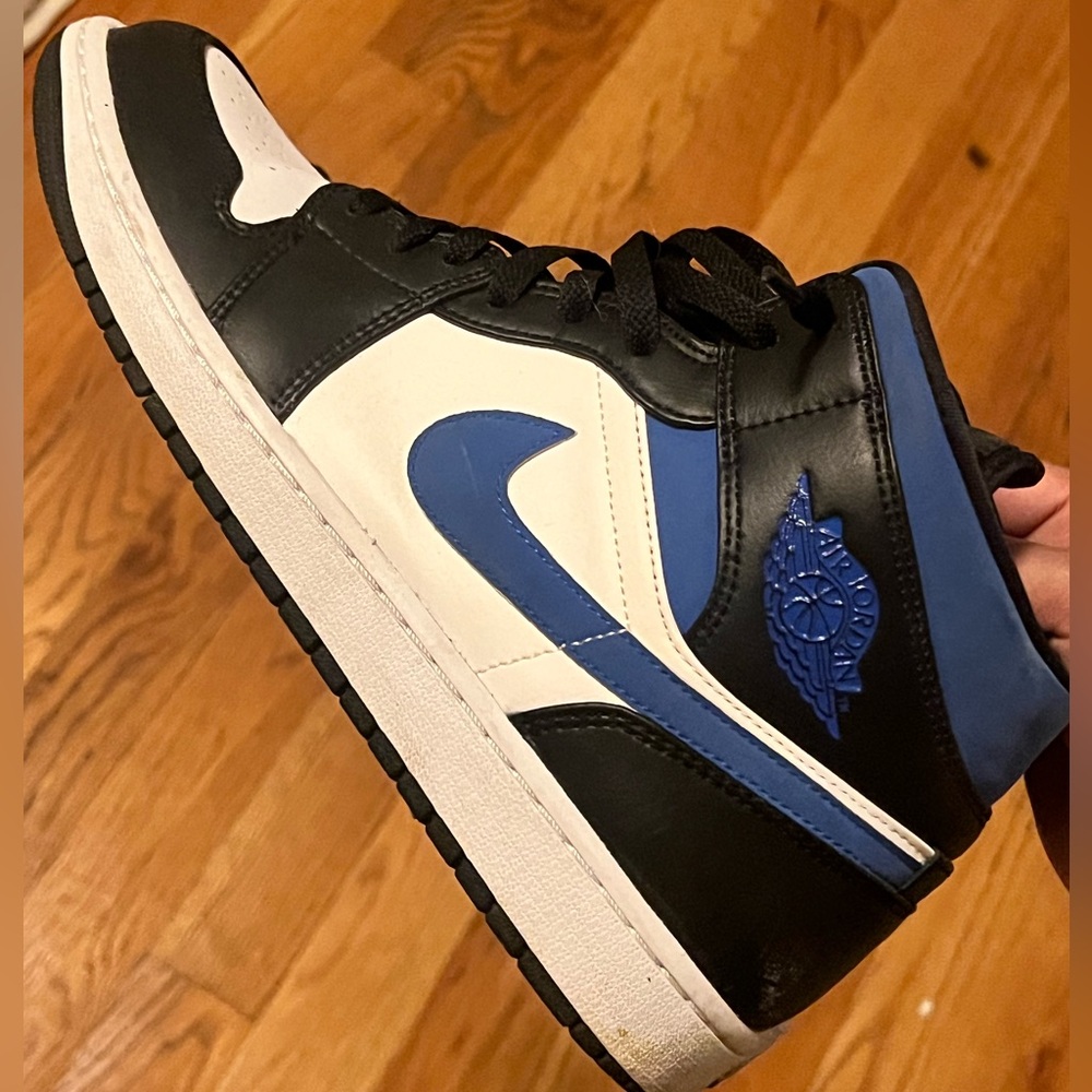 Air Jordan Mid Racer Blue High-Top Sneakers
